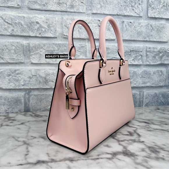 Kate Spade Madison Small Satchel Crossbody In Conch Pink - Picture 2 of 11